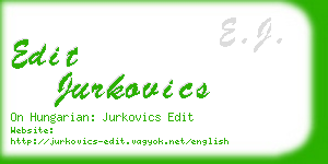 edit jurkovics business card